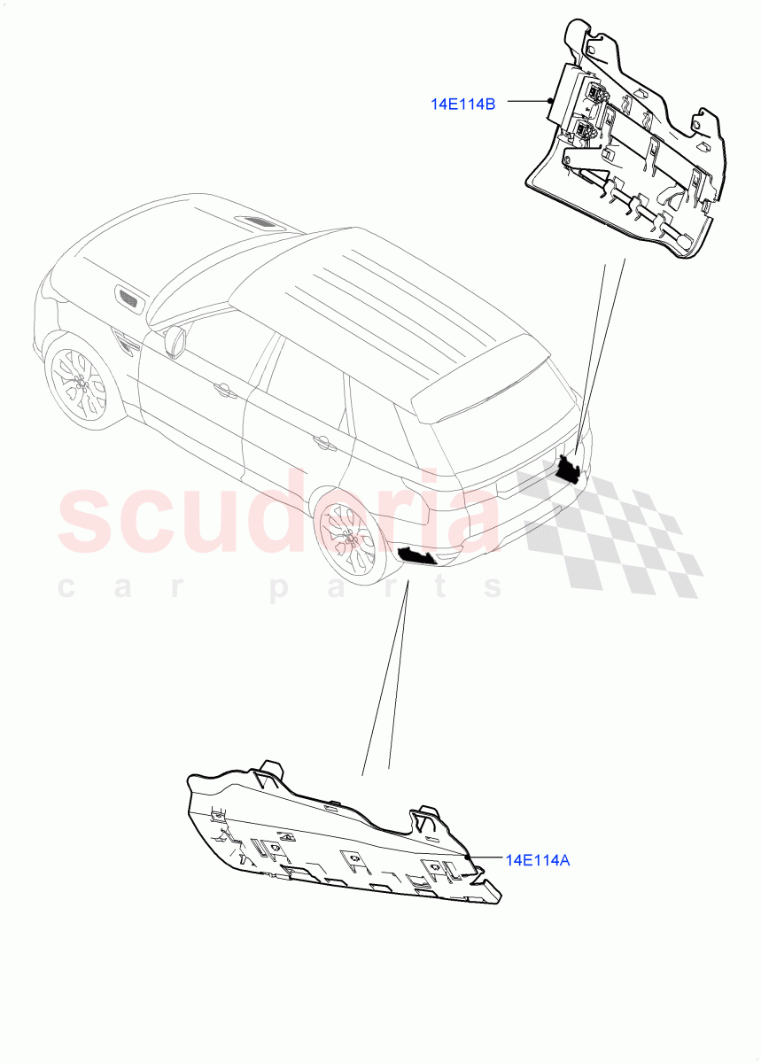 Vehicle Modules And Sensors (Gesture Tailgate System) (Tailgate - Hands Free, Version - Core, Non SVR) ((V) FROMGA000001) of Land Rover Land Rover Range Rover Sport (2014+) [3.0 I6 Turbo Diesel AJ20D6]