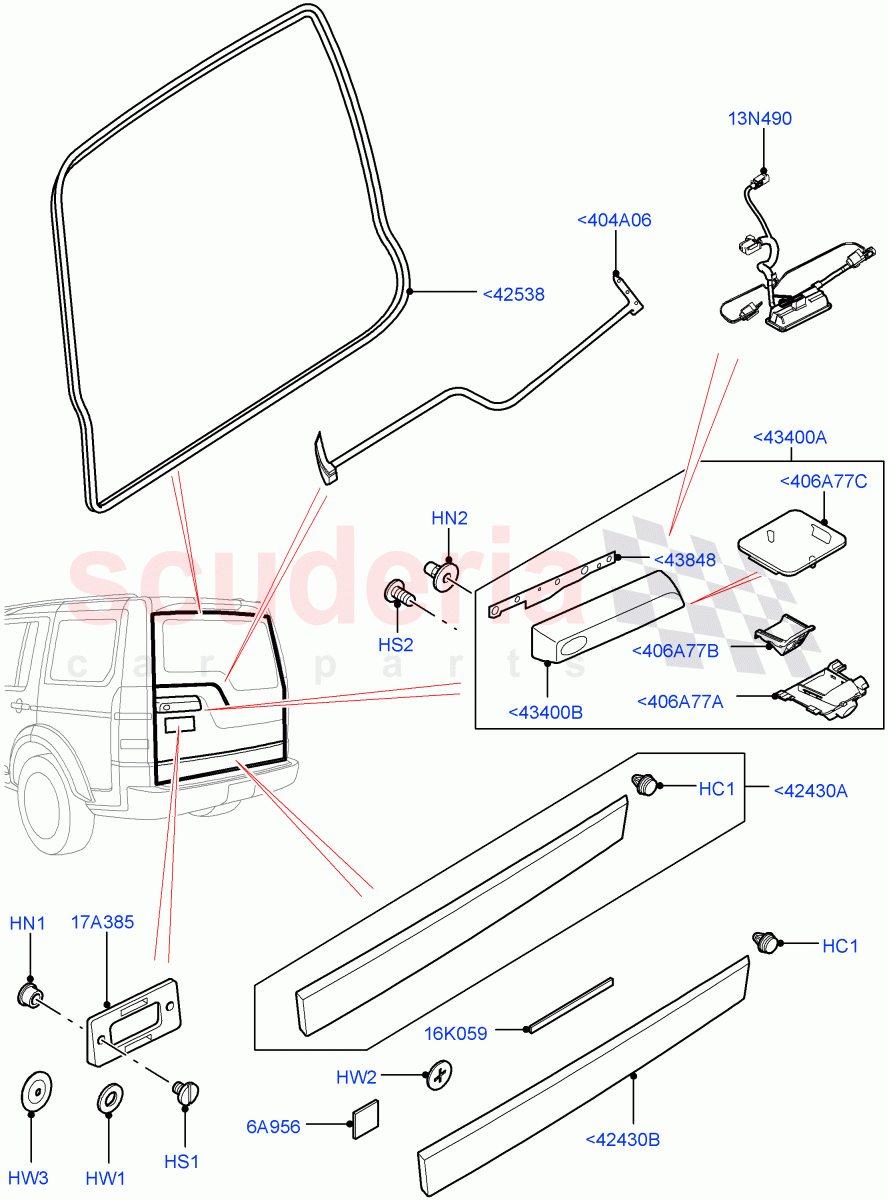 Luggage Compartment Door (Finisher And Seals) ((V) FROMAA000001) of Land Rover Land Rover Discovery 4 (2010-2016) [3.0 Diesel 24V DOHC TC]