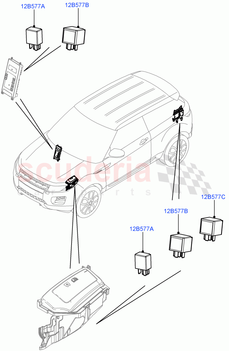 Relays (Changsu (China)) ((V) FROMEG000001) of Land Rover Land Rover Range Rover Evoque (2012-2018) [2.0 Turbo Diesel]