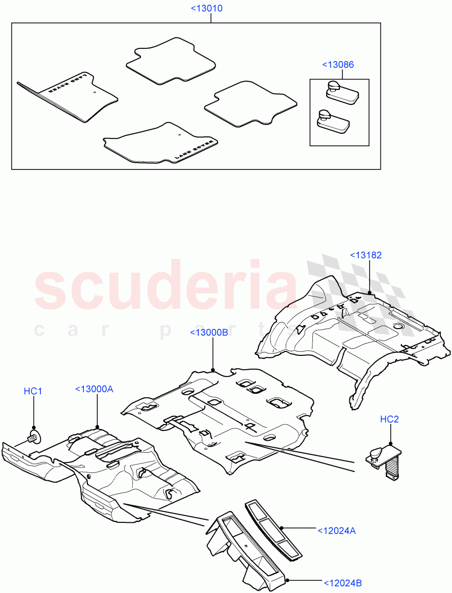 Floor Trim ((V) FROMAA000001) of Land Rover Land Rover Discovery 4 (2010-2016) [3.0 Diesel 24V DOHC TC]