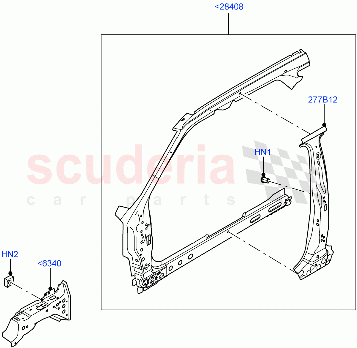 Side Panels - Inner (Middle - Front) (Changsu (China)) of Land Rover Land Rover Range Rover Evoque (2019+) [2.0 Turbo Diesel]