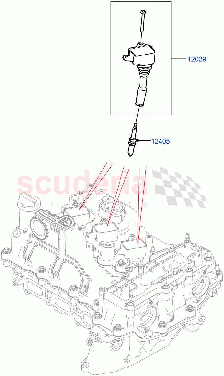 Ignition Coil And Wires/Spark Plugs (1.5L AJ20P3 Petrol High, Changsu (China), 1.5L AJ20P3 Petrol High PHEV) of Land Rover Land Rover Range Rover Evoque (2019+) [1.5 I3 Turbo Petrol AJ20P3]