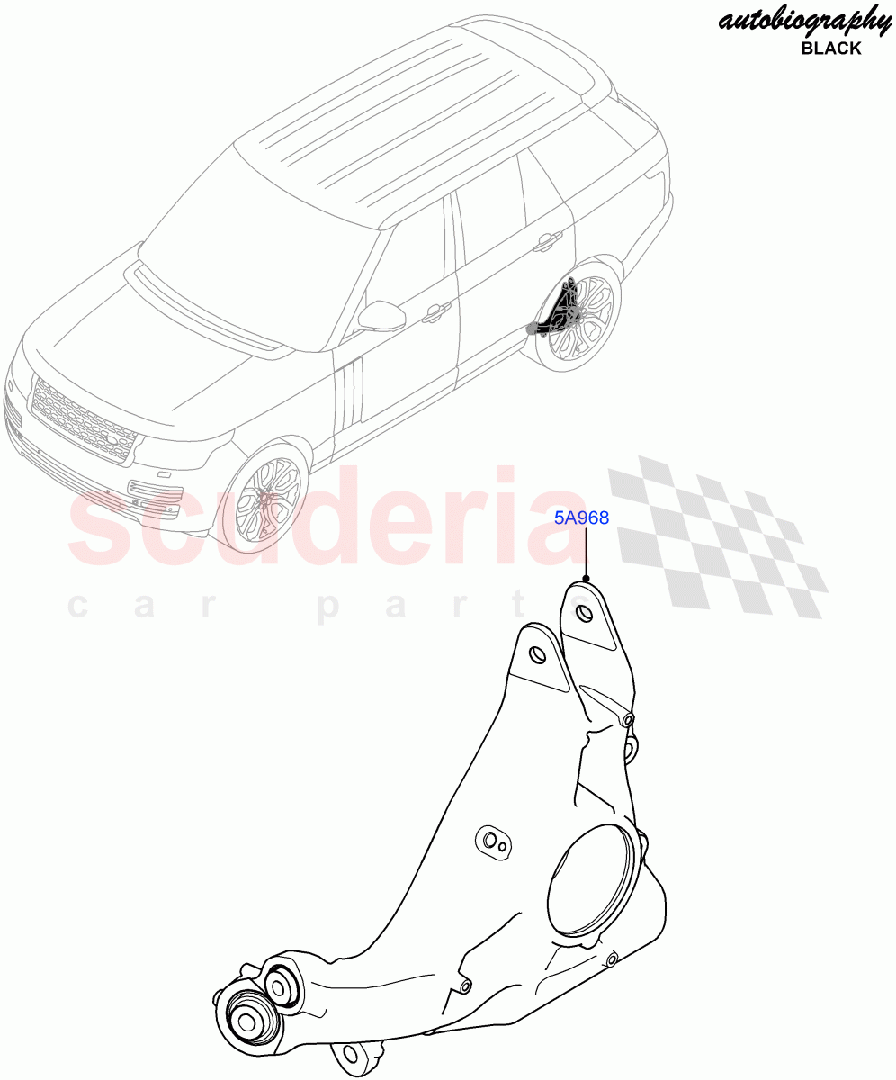 Rear Knuckle And Hub (Standard Wheelbase, Brake Calipers - Black, Brake Calipers - Red) ((V) FROMGA000001) of Land Rover Land Rover Range Rover (2012-2021) [2.0 Turbo Petrol GTDI]