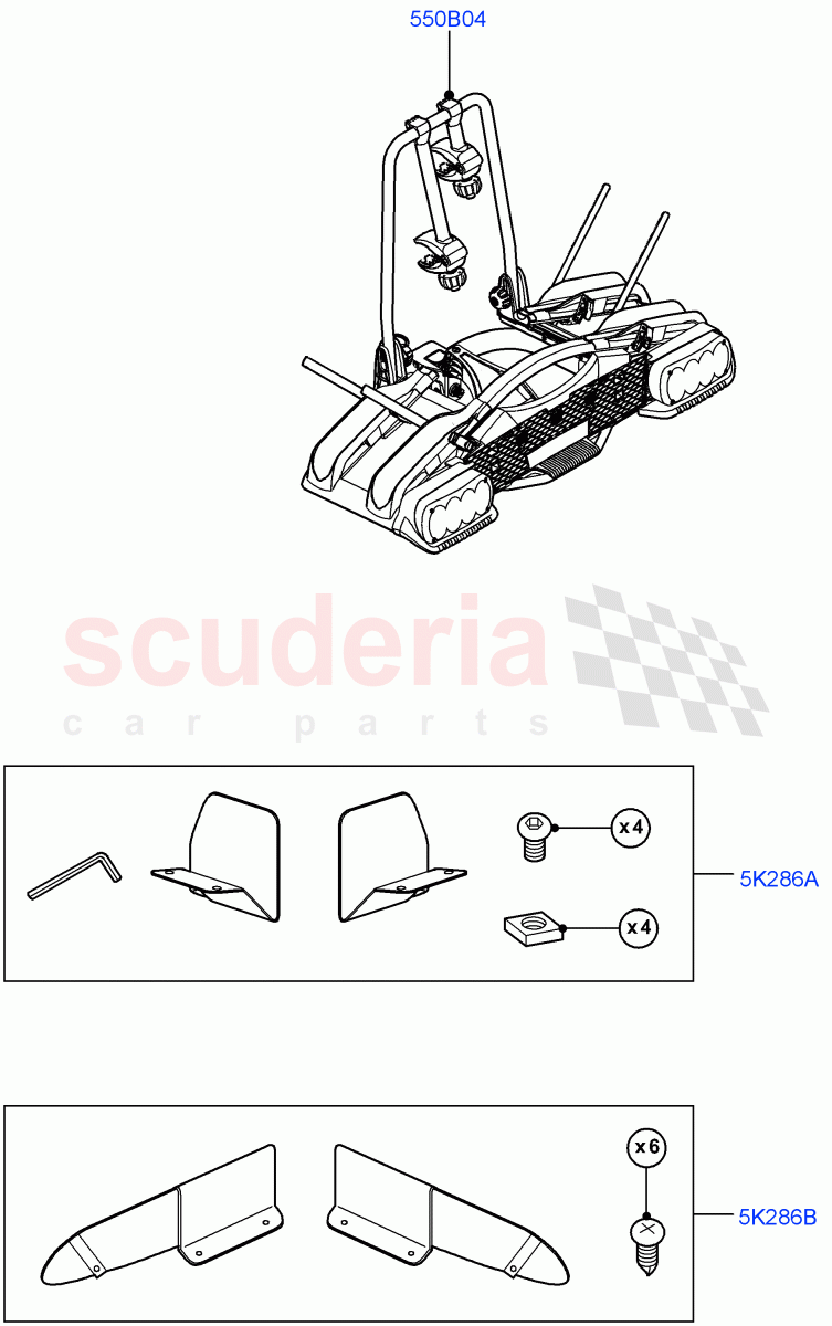 Carriers & Boxes (Accessory, Bike Carriers) of Land Rover Land Rover Range Rover Sport (2014+) [5.0 OHC SGDI SC V8 Petrol]