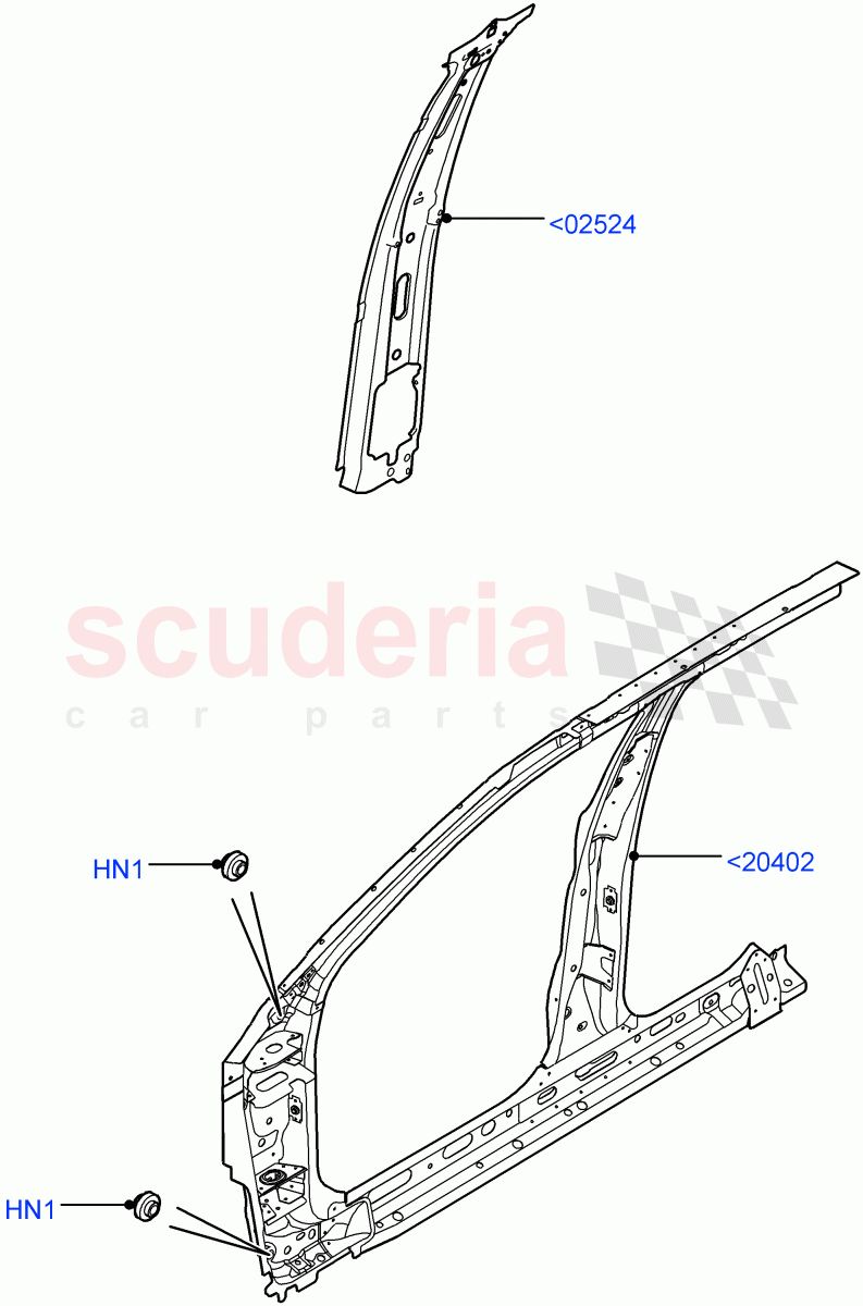 Side Panels - Inner (Front) (5 Door, Halewood (UK), 3 Door) of Land Rover Land Rover Range Rover Evoque (2012-2018) [2.0 Turbo Petrol GTDI]