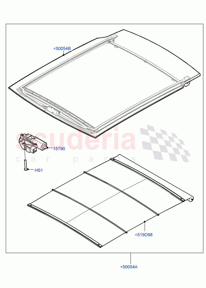Panoramic Glass Roof (Changsu (China)) ((V) FROMEG000001) of Land Rover Land Rover Range Rover Evoque (2012-2018) [2.0 Turbo Diesel]