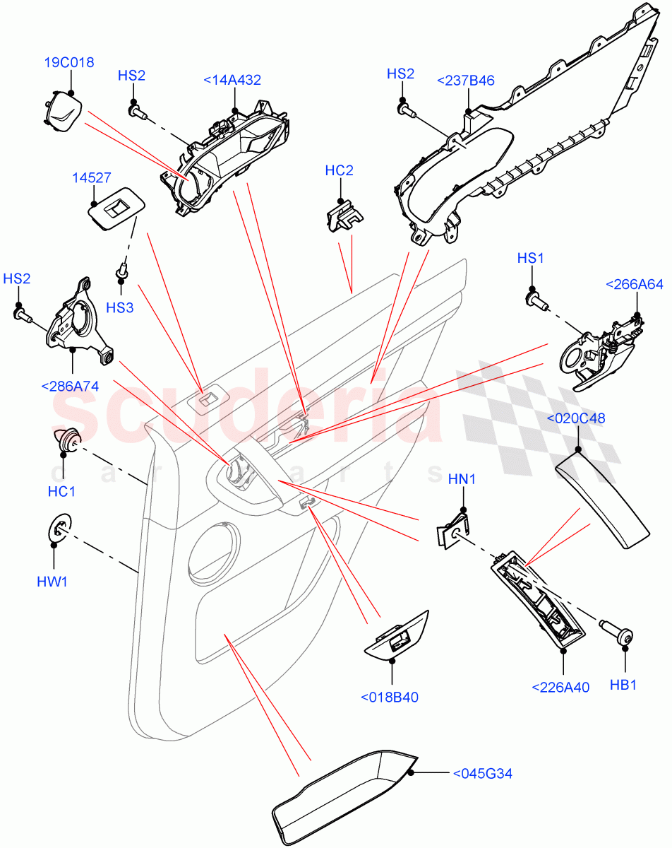 Rear Door Trim Installation (Halewood (UK)) ((V) FROMLH000001) of Land Rover Land Rover Discovery Sport (2015+) [2.0 Turbo Petrol GTDI]