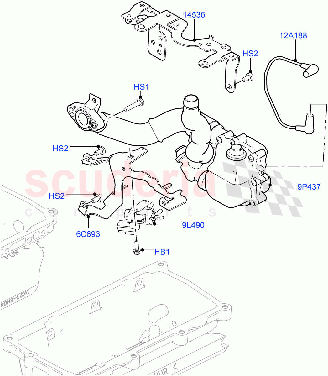 Inlet Manifold (Symposer (Resonator)) (3.0L DOHC GDI SC V6 PETROL) ((V) FROMEA000001) of Land Rover Land Rover Range Rover (2012-2021) [3.0 DOHC GDI SC V6 Petrol]