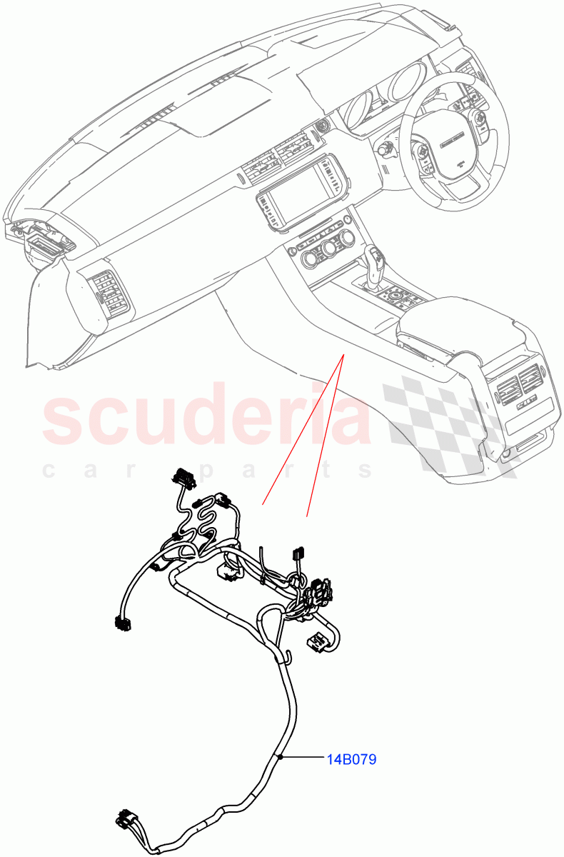 Electrical Wiring - Engine And Dash (Console) ((V) FROMJA000001) of Land Rover Land Rover Range Rover Sport (2014+) [3.0 I6 Turbo Diesel AJ20D6]