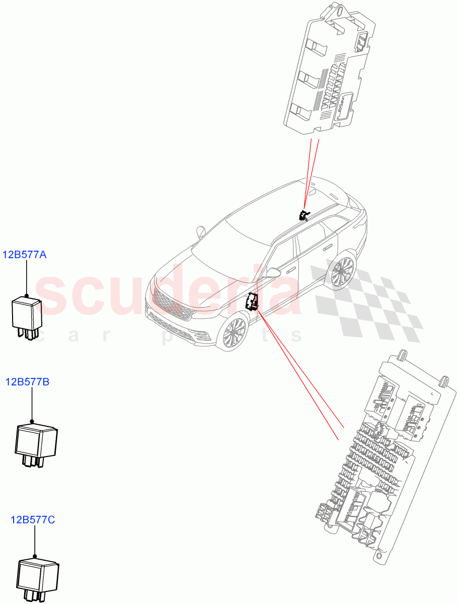 Relays of Land Rover Land Rover Range Rover Velar (2017+) [3.0 I6 Turbo Diesel AJ20D6]