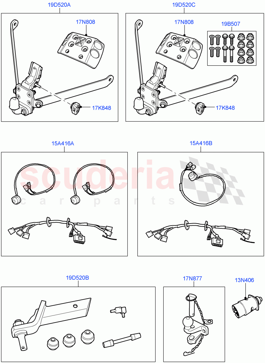 Tow Bar Installation (Accessory) ((V) TO9A999999) of Land Rover Land Rover Range Rover Sport (2005-2009) [4.4 AJ Petrol V8]