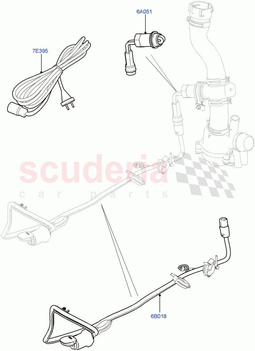 Engine Heater (3.0 V6 D Gen2 Mono Turbo, (+) "CDN/MEX/USA", Immersion Heater - 700W / 110V, 3.0 V6 Diesel Electric Hybrid Eng, 3.0 V6 D Gen2 Twin Turbo) ((V) FROMGA000001) of Land Rover Land Rover Range Rover (2012-2021) [3.0 Diesel 24V DOHC TC]