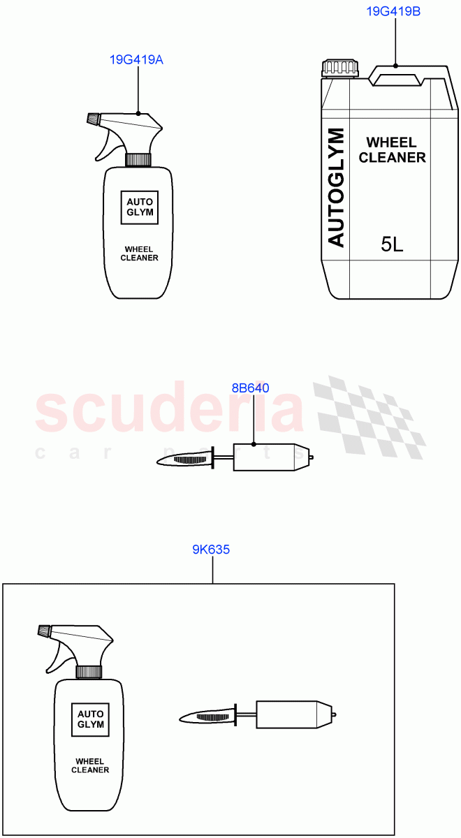 Cleaning Accessories (Accessory, Exterior) (Halewood (UK), Itatiaia (Brazil)) of Land Rover Land Rover Range Rover Evoque (2012-2018) [2.0 Turbo Petrol GTDI]