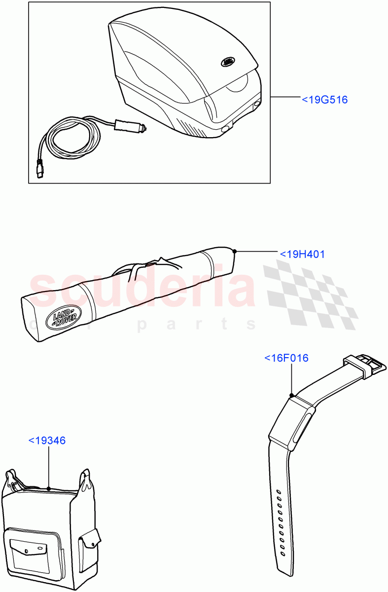 Touring Accessories (Accessory) (Halewood (UK)) of Land Rover Land Rover Range Rover Evoque (2019+) [1.5 I3 Turbo Petrol AJ20P3]