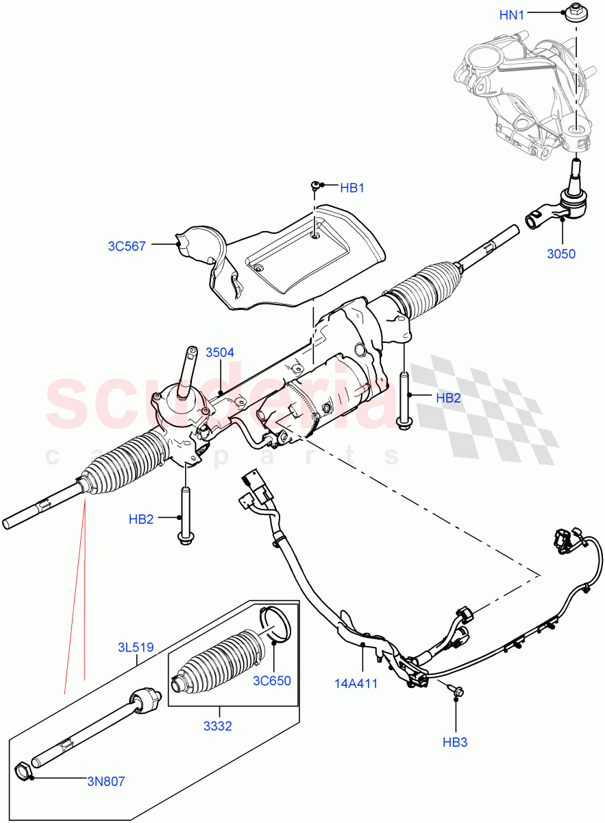 Steering Gear (Changsu (China)) ((V) FROMEG000001) of Land Rover Land Rover Range Rover Evoque (2012-2018) [2.2 Single Turbo Diesel]