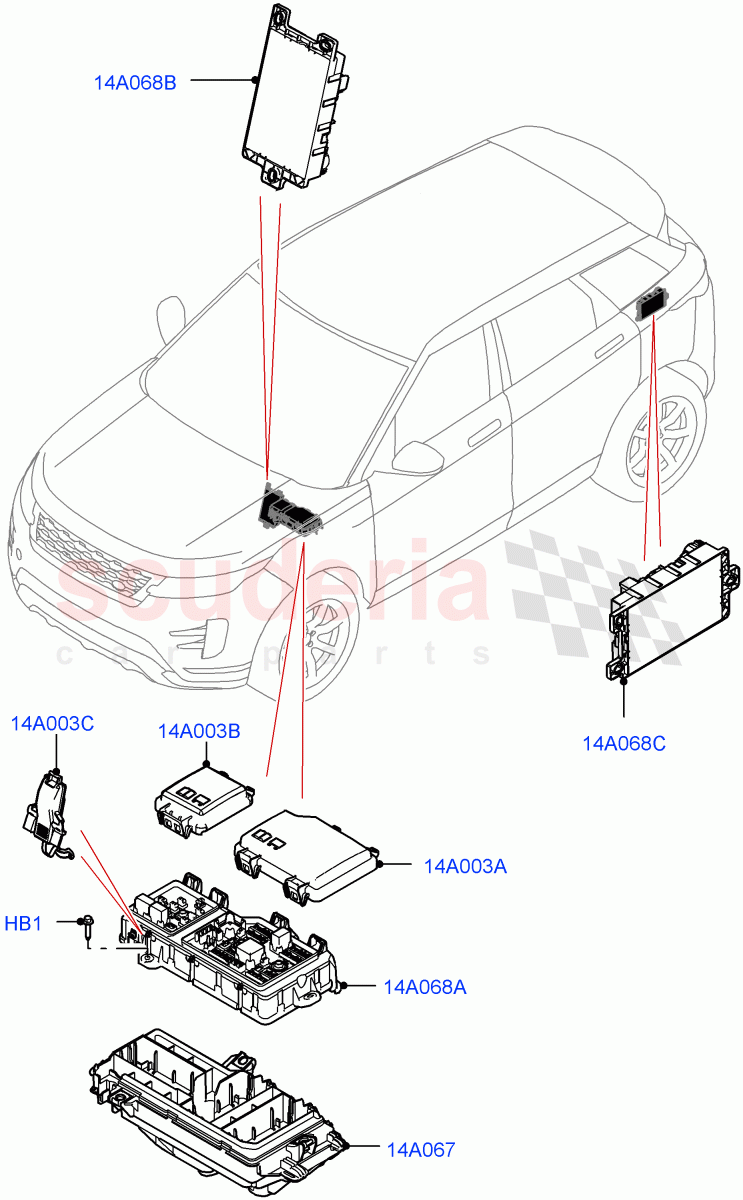Fuses, Holders And Circuit Breakers (Passenger Compartment) (Halewood (UK)) of Land Rover Land Rover Range Rover Evoque (2019+) [2.0 Turbo Diesel AJ21D4]