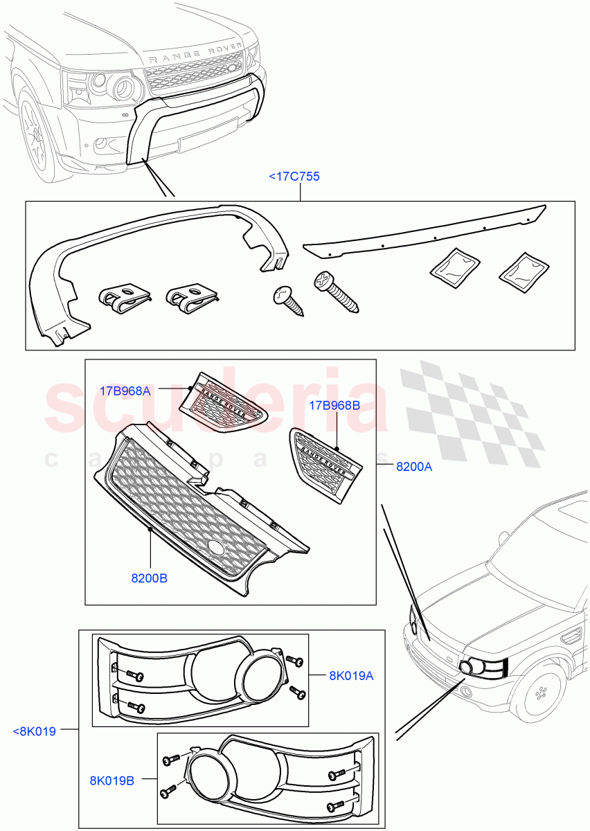 Body Dress Up Kits - Front (Accessory) ((V) FROMAA000001) of Land Rover Land Rover Range Rover Sport (2010-2013) [5.0 OHC SGDI NA V8 Petrol]