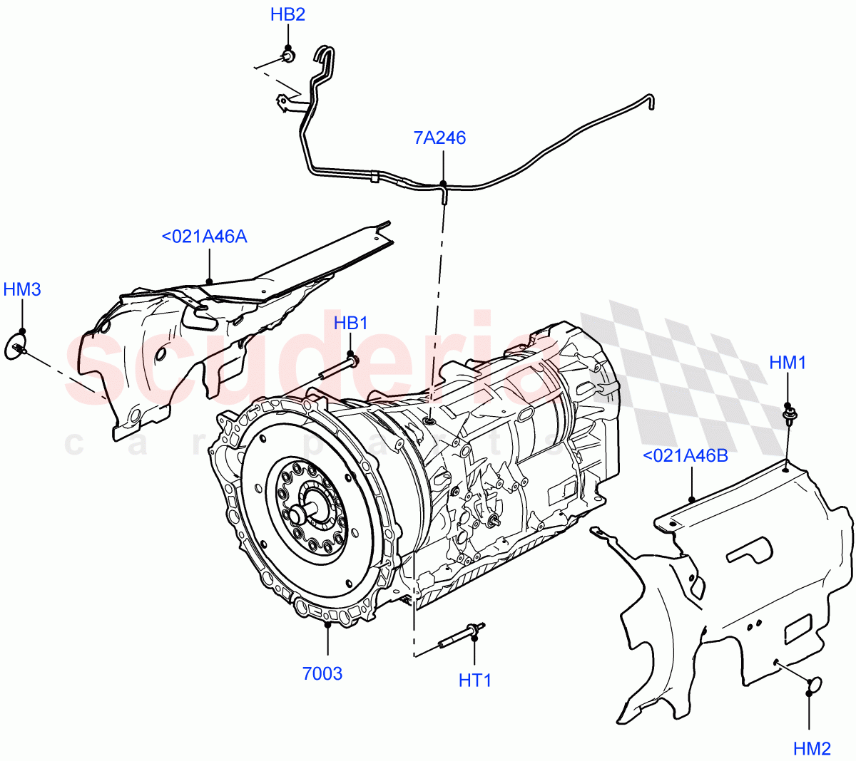 Auto Trans Assy & Speedometer Drive (Nitra Plant Build) (2.0L I4 DSL HIGH DOHC AJ200, 8 Speed Auto Trans ZF 8HP70 4WD) ((V) FROMK2000001) of Land Rover Land Rover Defender (2020+) [3.0 I6 Turbo Petrol AJ20P6]