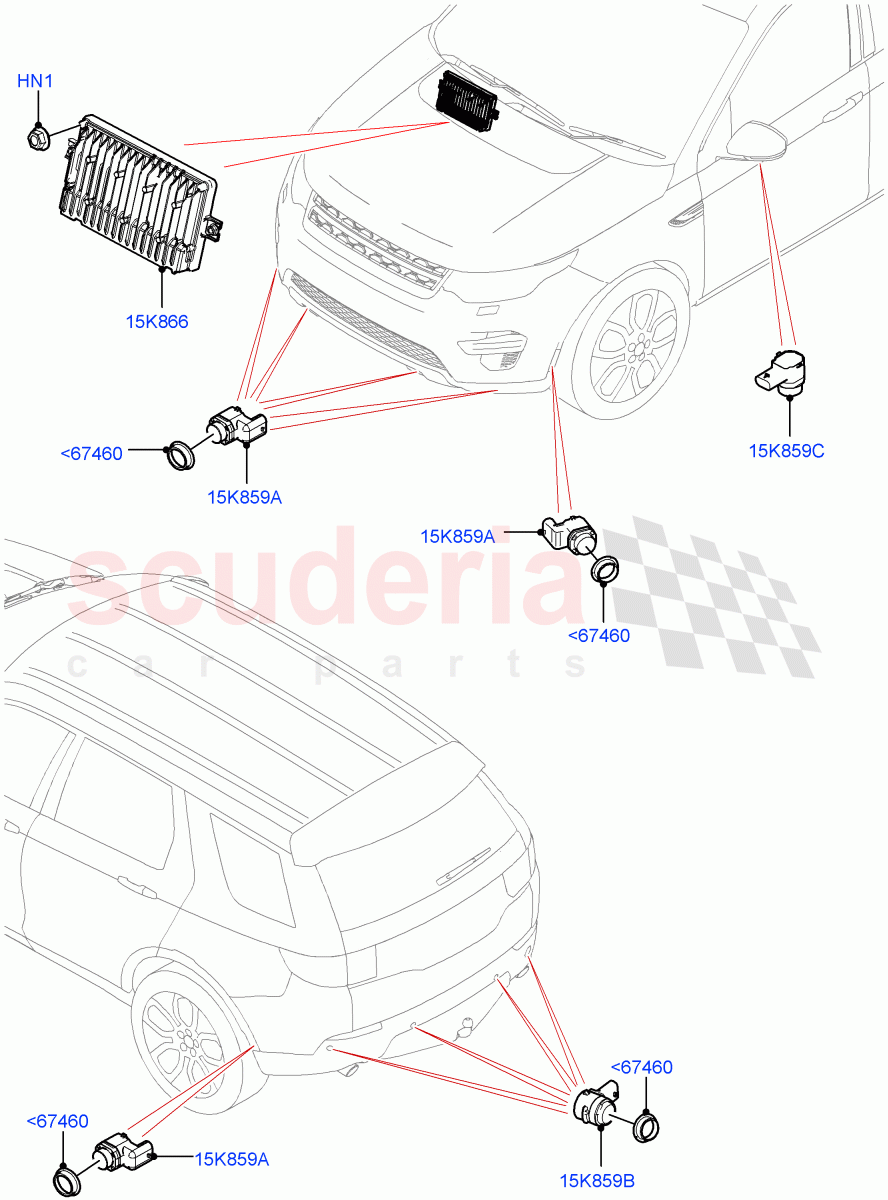 Parking Distance Control (Halewood (UK)) ((V) FROMMH000001) of Land Rover Land Rover Discovery Sport (2015+) [2.0 Turbo Petrol GTDI]