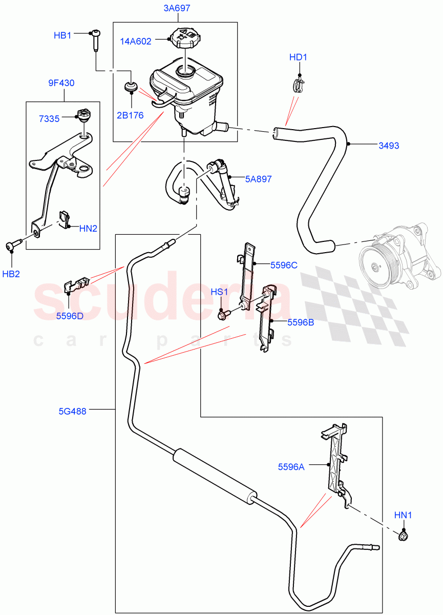 Active Anti-Roll Bar System (Reservoir, Cooler) (3.0L AJ20D6 Diesel High, Electronic Air Suspension With ACE, Sport Suspension w/ARC) ((V) FROMMA000001) of Land Rover Land Rover Range Rover Sport (2014+) [3.0 I6 Turbo Petrol AJ20P6]