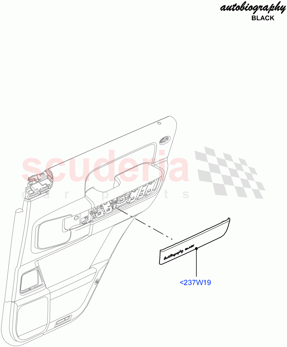 Rear Door Trim Installation (Autobiography Black LE) ((V) FROMAA313069) of Land Rover Land Rover Range Rover (2010-2012) [4.4 DOHC Diesel V8 DITC]