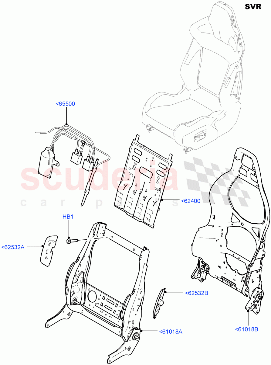 Front Seat Back (SVR Version, SVR) ((V) FROMFA000001) of Land Rover Land Rover Range Rover Sport (2014+) [4.4 DOHC Diesel V8 DITC]