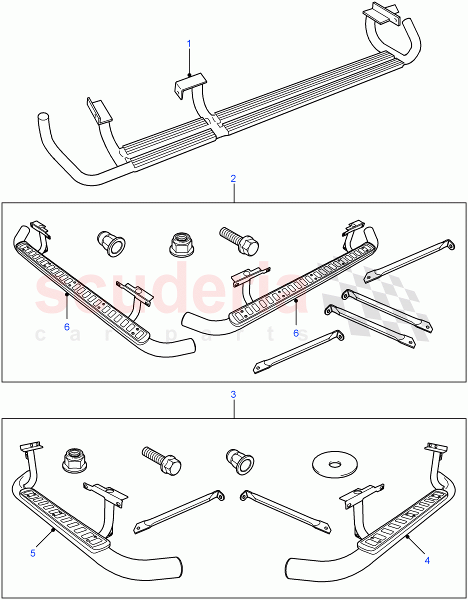 Side Runners ((V) FROM7A000001) of Land Rover Land Rover Defender (2007-2016)