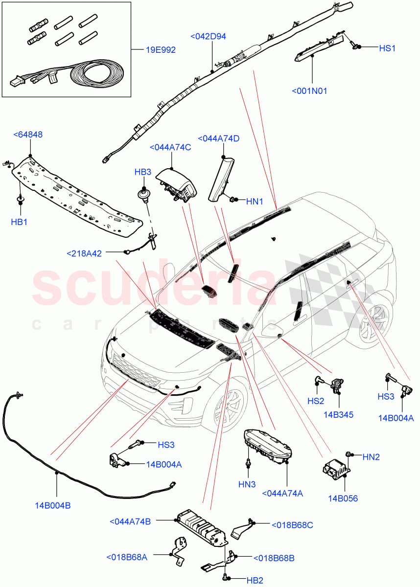 Airbag System (Halewood (UK)) of Land Rover Land Rover Range Rover Evoque (2019+) [2.0 Turbo Diesel AJ21D4]