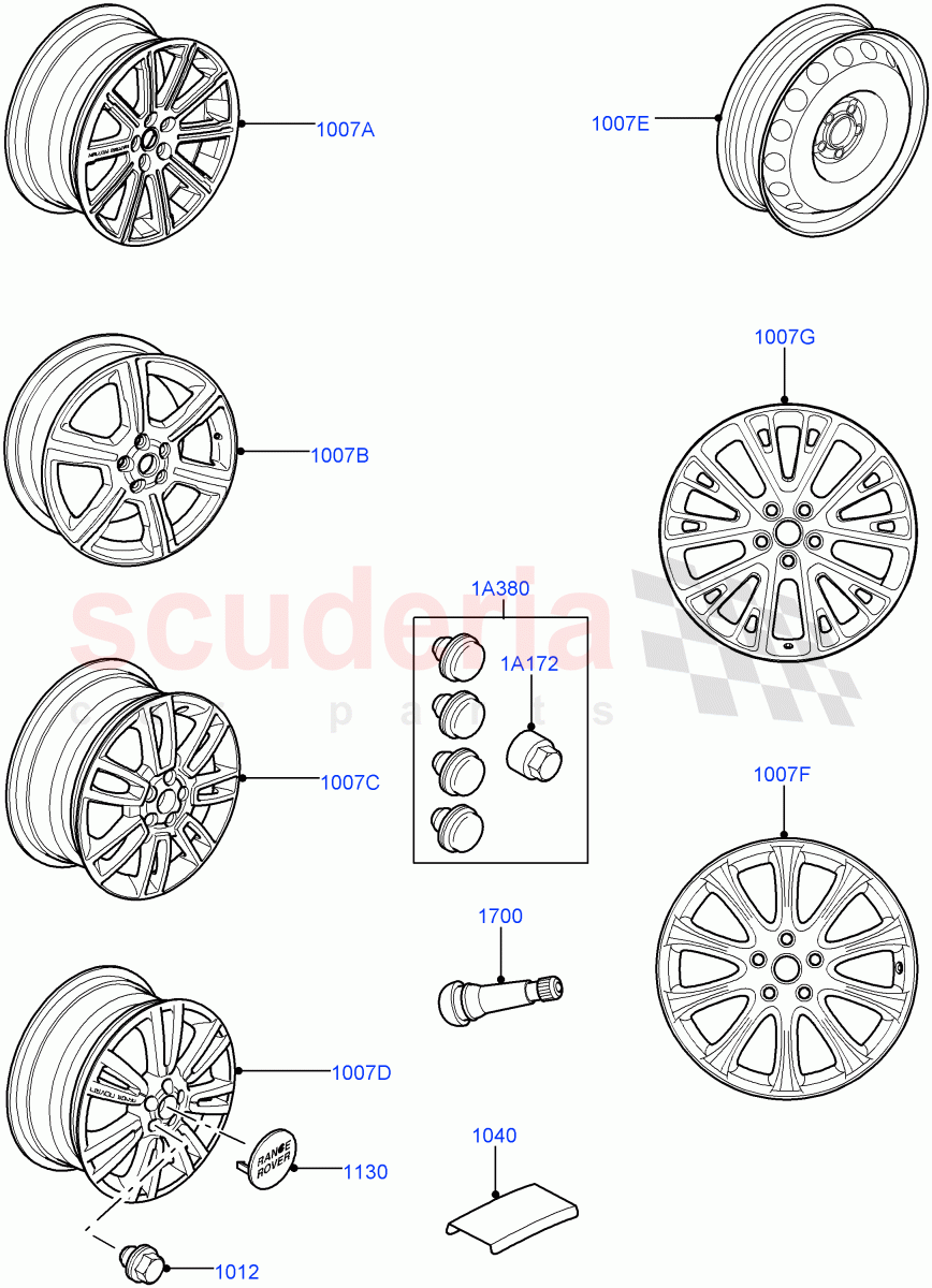 Wheels ((V) FROMAA000001) of Land Rover Land Rover Range Rover (2010-2012) [5.0 OHC SGDI NA V8 Petrol]