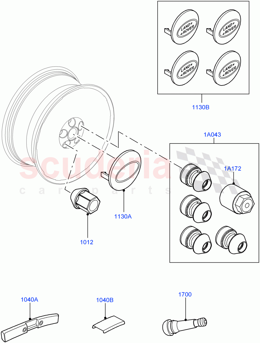 Wheels (Additional Equipment) (Itatiaia (Brazil)) of Land Rover Land Rover Range Rover Evoque (2019+) [2.0 Turbo Diesel]