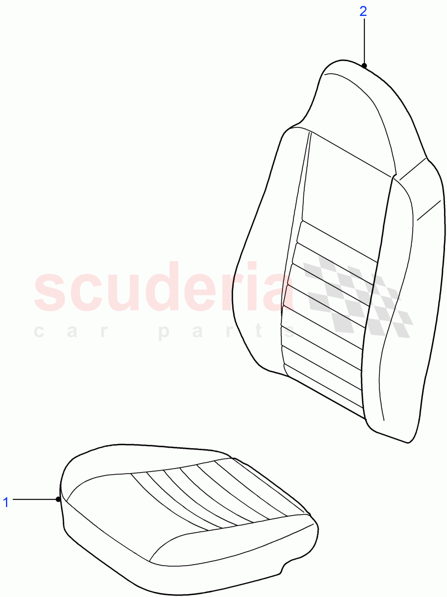 Front Seat Covers (Limited Edition Lux Leather, Drivers Seat - Sports) of Land Rover Land Rover Defender (2007-2016)