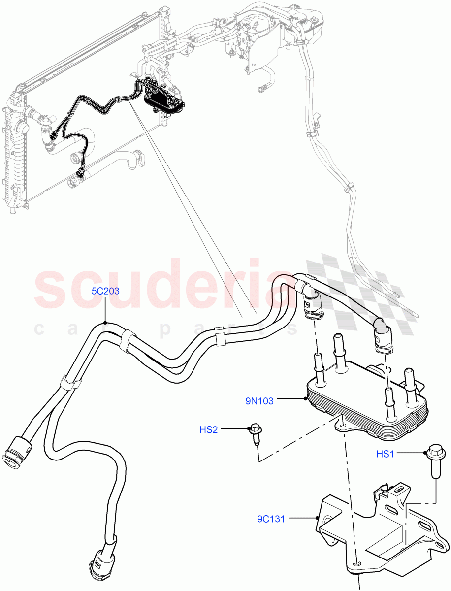 Fuel Cooler Assembly (2.0L AJ20D4 Diesel Mid PTA, Itatiaia (Brazil), Fuel Tank-Diesel With Filters) ((V) FROMLT000001) of Land Rover Land Rover Discovery Sport (2015+) [2.0 Turbo Diesel]