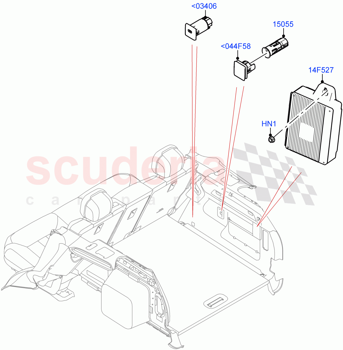 Auxiliary Electrical Power Points of Land Rover Land Rover Range Rover (2022+) [4.4 V8 Turbo Petrol NC10]
