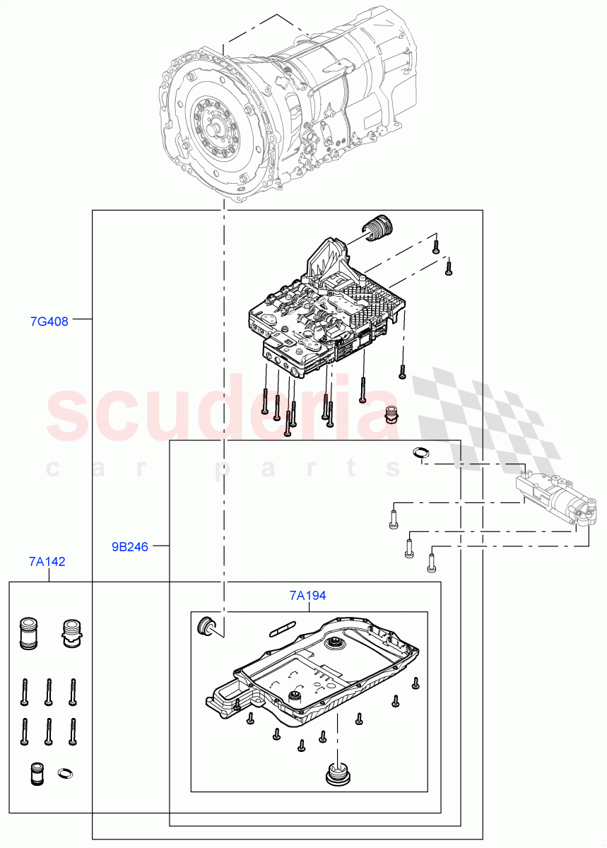 Valve Body - Main Control & Servo's (Transmission Control Valve) (8HP Gen3 Hybrid Trans) ((V) FROMJA000001) of Land Rover Land Rover Range Rover Sport (2014+) [3.0 Diesel 24V DOHC TC]