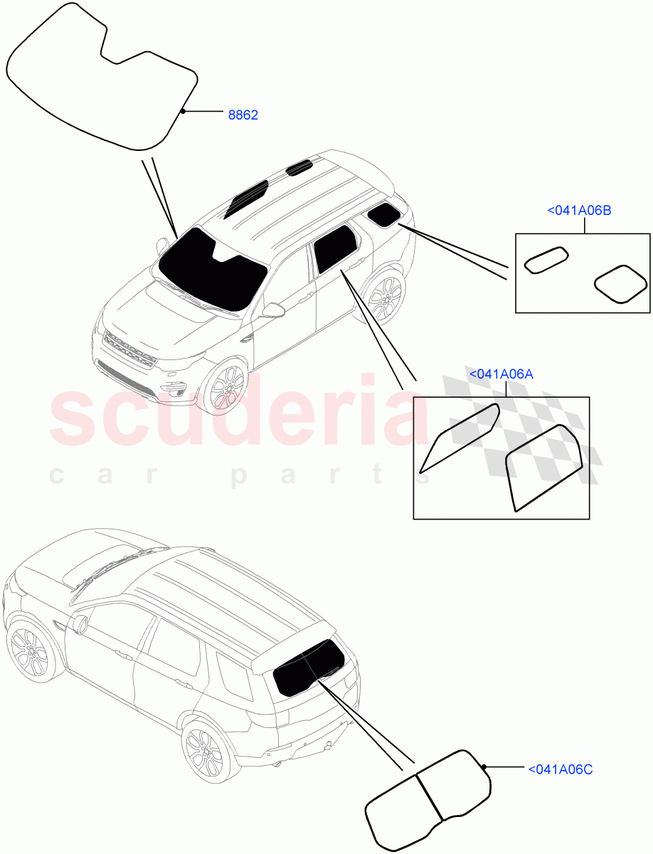 Touring Accessories (Halewood (UK), Itatiaia (Brazil)) of Land Rover Land Rover Discovery Sport (2015+) [2.0 Turbo Diesel AJ21D4]