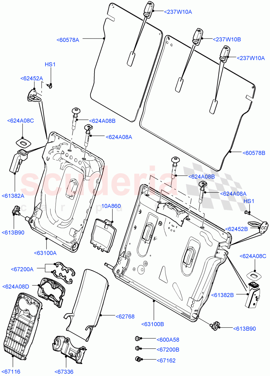 Rear Seat Back (Changsu (China), With 60/40 Split - Folding Rr Seat) ((V) FROMFG000001) of Land Rover Land Rover Discovery Sport (2015+) [2.2 Single Turbo Diesel]