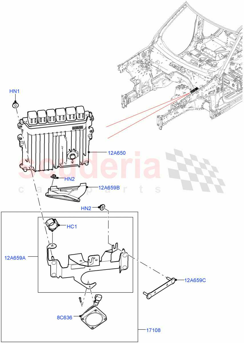 Engine Modules And Sensors (3.0L AJ20D6 Diesel High) ((V) FROMLA000001) of Land Rover Land Rover Range Rover Sport (2014+) [3.0 I6 Turbo Diesel AJ20D6]