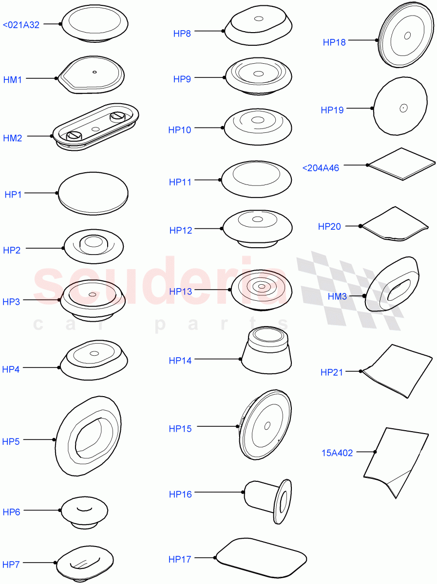 Plugs - Body (Halewood (UK)) of Land Rover Land Rover Discovery Sport (2015+) [1.5 I3 Turbo Petrol AJ20P3]