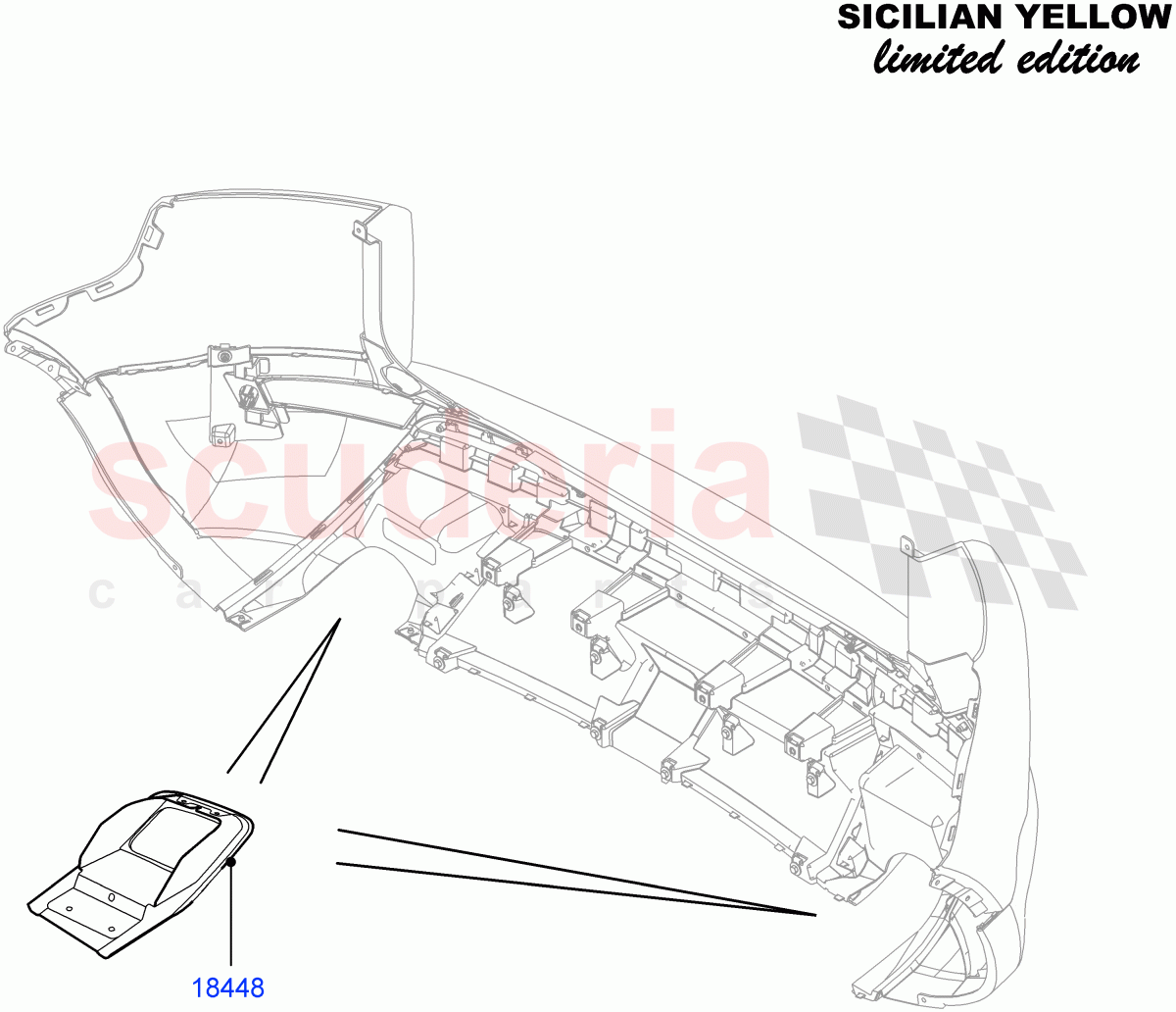 Rear Bumper (Sicilian Yellow Limited Edition, Halewood (UK)) ((V) FROMDH000001) of Land Rover Land Rover Range Rover Evoque (2012-2018) [2.0 Turbo Petrol GTDI]
