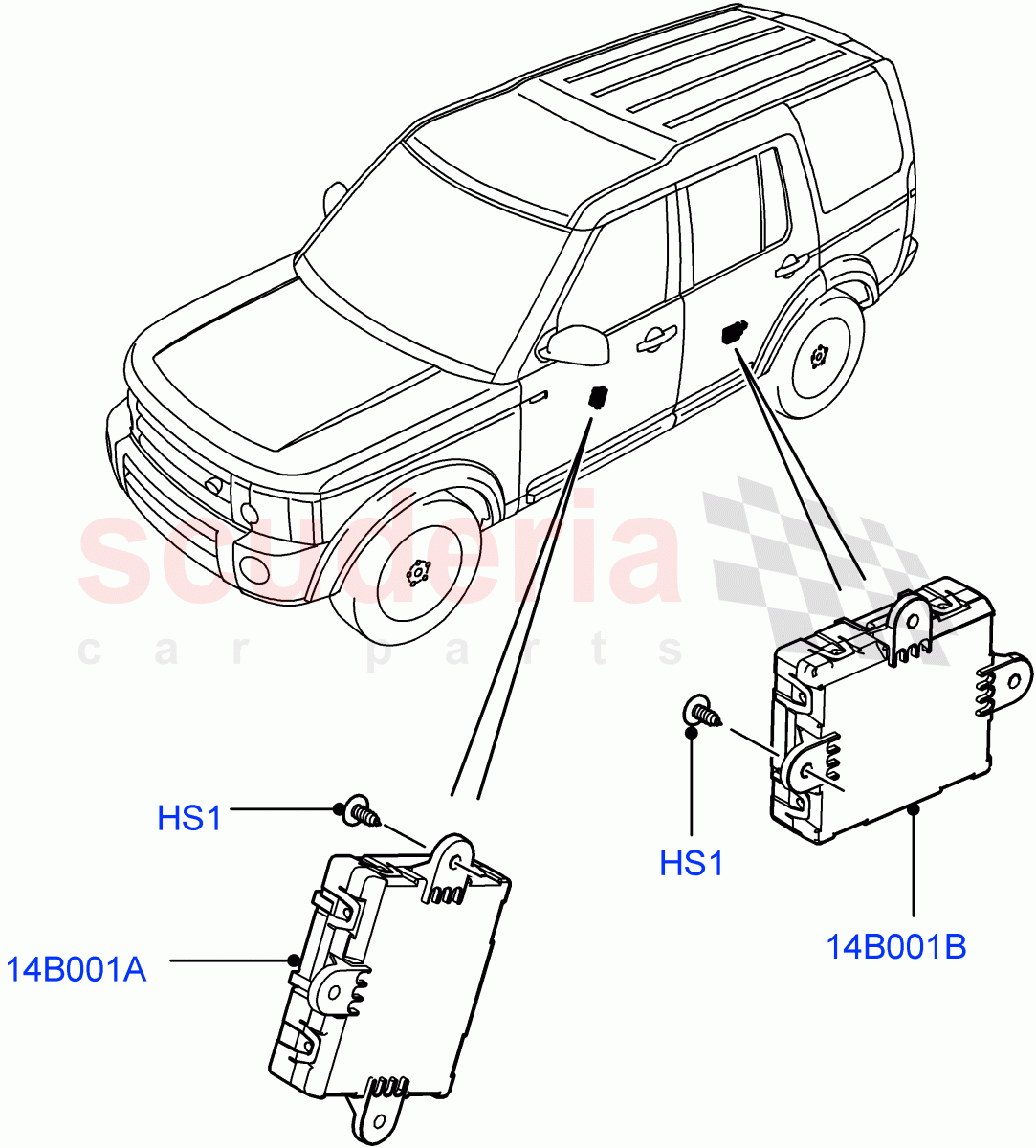 Vehicle Modules And Sensors (Door) ((V) FROMAA000001) of Land Rover Land Rover Discovery 4 (2010-2016) [2.7 Diesel V6]