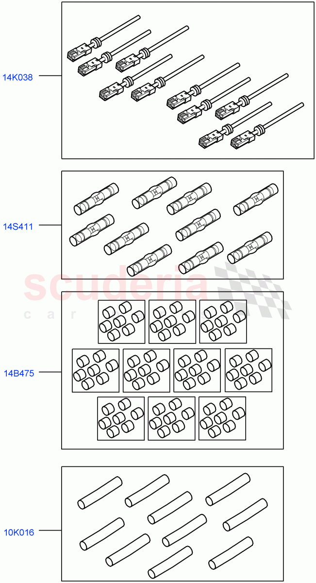 Pigtail Wiring Kits  (Halewood (UK)) of Land Rover Land Rover Range Rover Evoque (2019+) [2.0 Turbo Petrol AJ200P]