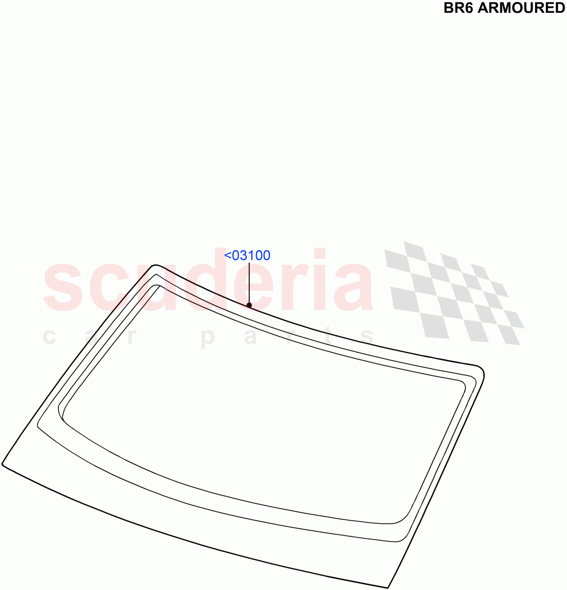 Windscreen/Inside Rear View Mirror (With B6 Level Armouring) ((V) FROMAA000001) of Land Rover Land Rover Discovery 4 (2010-2016) [4.0 Petrol V6]