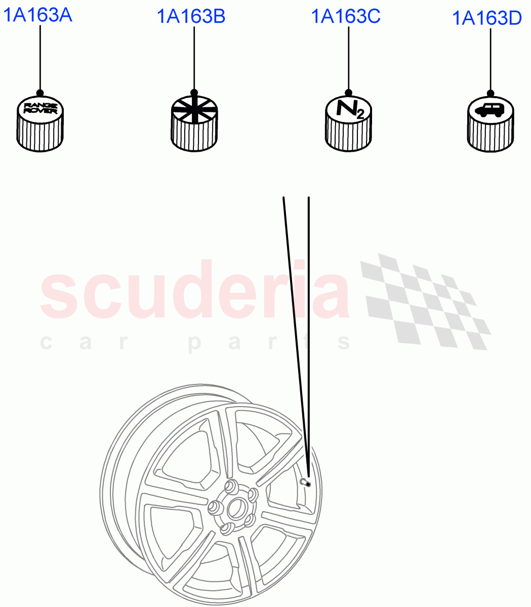 Wheel Ornamentation (Accessory) (Halewood (UK), Itatiaia (Brazil)) of Land Rover Land Rover Range Rover Evoque (2012-2018) [2.0 Turbo Diesel]