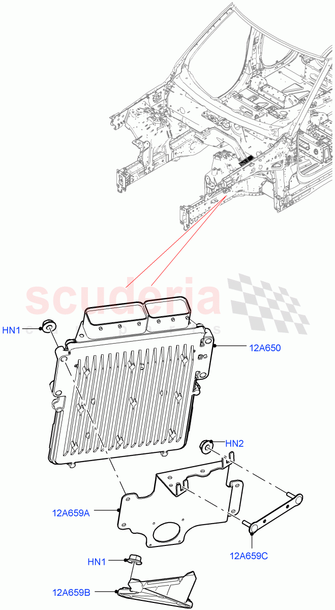 Engine Modules And Sensors (Solihull Plant Build) (2.0L AJ200P Hi PHEV, 2.0L I4 High DOHC AJ200 Petrol) ((V) FROMJA000001) of Land Rover Land Rover Range Rover Sport (2014+) [2.0 Turbo Petrol AJ200P]