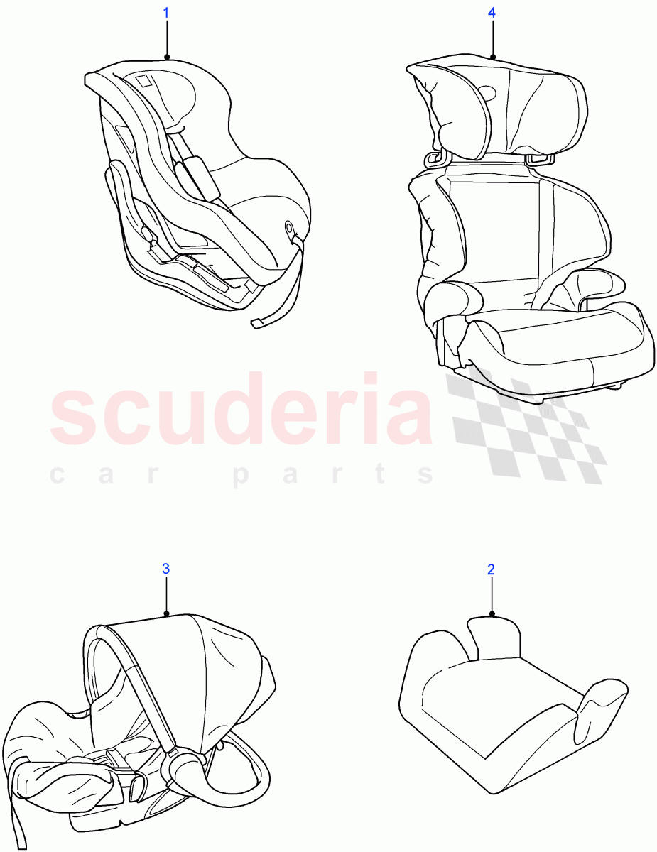 Child Seats ((V) FROM7A000001) of Land Rover Land Rover Defender (2007-2016)