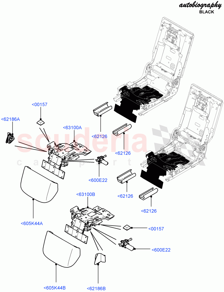 Rear Seat Base (Long Wheelbase, With 40/40 Split Individual Rr Seat) ((V) FROMEA000001, (V) TOHA999999) of Land Rover Land Rover Range Rover (2012-2021) [5.0 OHC SGDI NA V8 Petrol]
