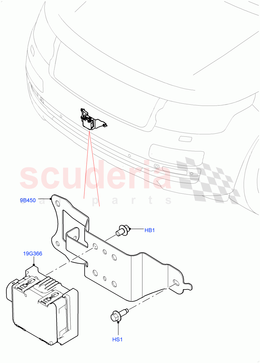 Speed Control (2.0L AJ200P Hi PHEV, Adaptive Speed Control+Queue Assist, 2.0L I4 Mid DOHC AJ200 Petrol, 2.0L I4 High DOHC AJ200 Petrol, ACC Plus With Queue Assist, ACC + Stop/go, ACC + Adaptive Lane Control) ((V) FROMJA000001) of Land Rover Land Rover Range Rover Sport (2014+) [2.0 Turbo Petrol AJ200P]