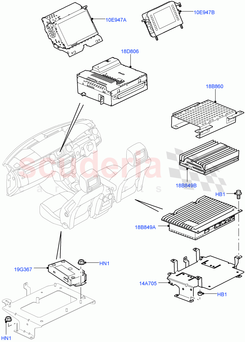 Family Entertainment System (Front Seats) ((V) FROMAA000001, (V) TOBA999999) of Land Rover Land Rover Discovery 4 (2010-2016) [4.0 Petrol V6]