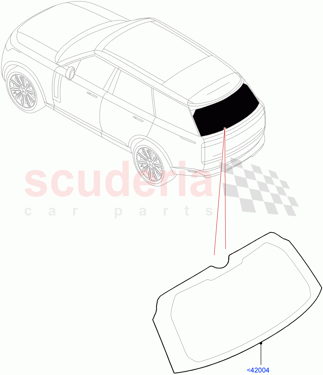 Back Window Glass of Land Rover Land Rover Range Rover (2022+) [3.0 I6 Turbo Diesel AJ20D6]