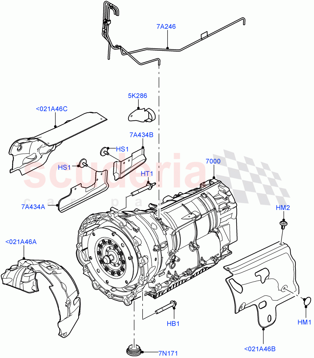 Auto Trans Assy & Speedometer Drive (Nitra Plant Build) (3.0L AJ20P6 Petrol High, 8 Speed Auto Trans ZF 8HP76) of Land Rover Land Rover Discovery 5 (2017+) [2.0 Turbo Petrol AJ200P]